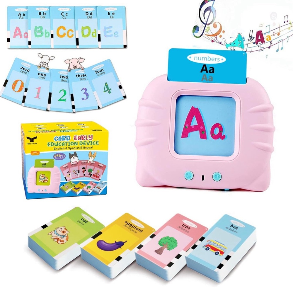 Spanish Talking Flash Cards for Toddlers 2 3 4 5 6 - Spanish Learning Toys